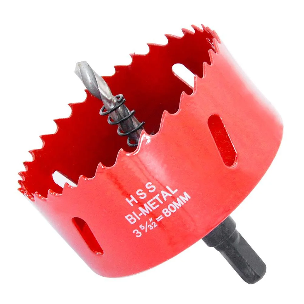 HSS Bi-Metal Hole Saw with Hex Shank Drill Bit Adapter