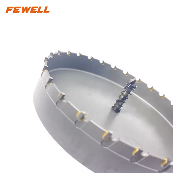 Diamètre de scie cloche en alliage Tct en carbure de tungstène à poignée triangulaire de haute qualité 150mm pour le perçage du bois en acier inoxydable en métal
