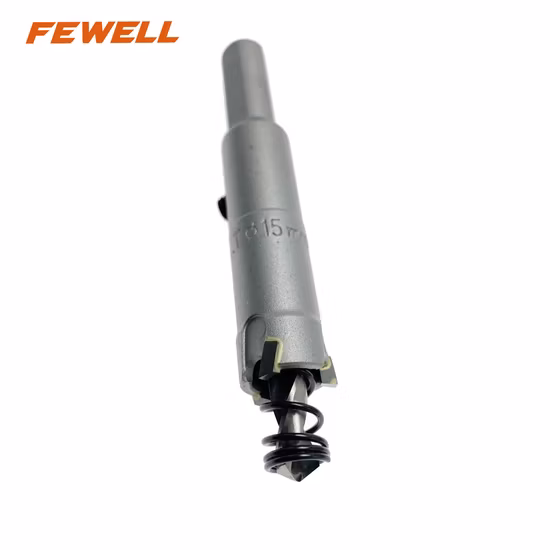 Scie cloche en alliage Tct en carbure de tungstène à poignée triangulaire de haute qualité diamètre 15mm pour le forage du bois en acier inoxydable en métal
