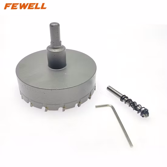 Diamètre de scie cloche en alliage Tct en carbure de tungstène à poignée triangulaire de haute qualité 90mm pour le perçage du bois en acier inoxydable en métal